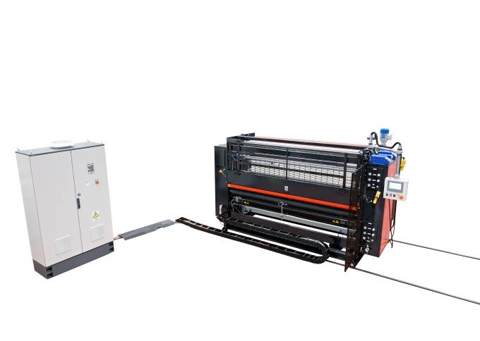 Industrieller Laminator TX von Walco - Systemansicht mit separatem elektrischem Schaltschrank